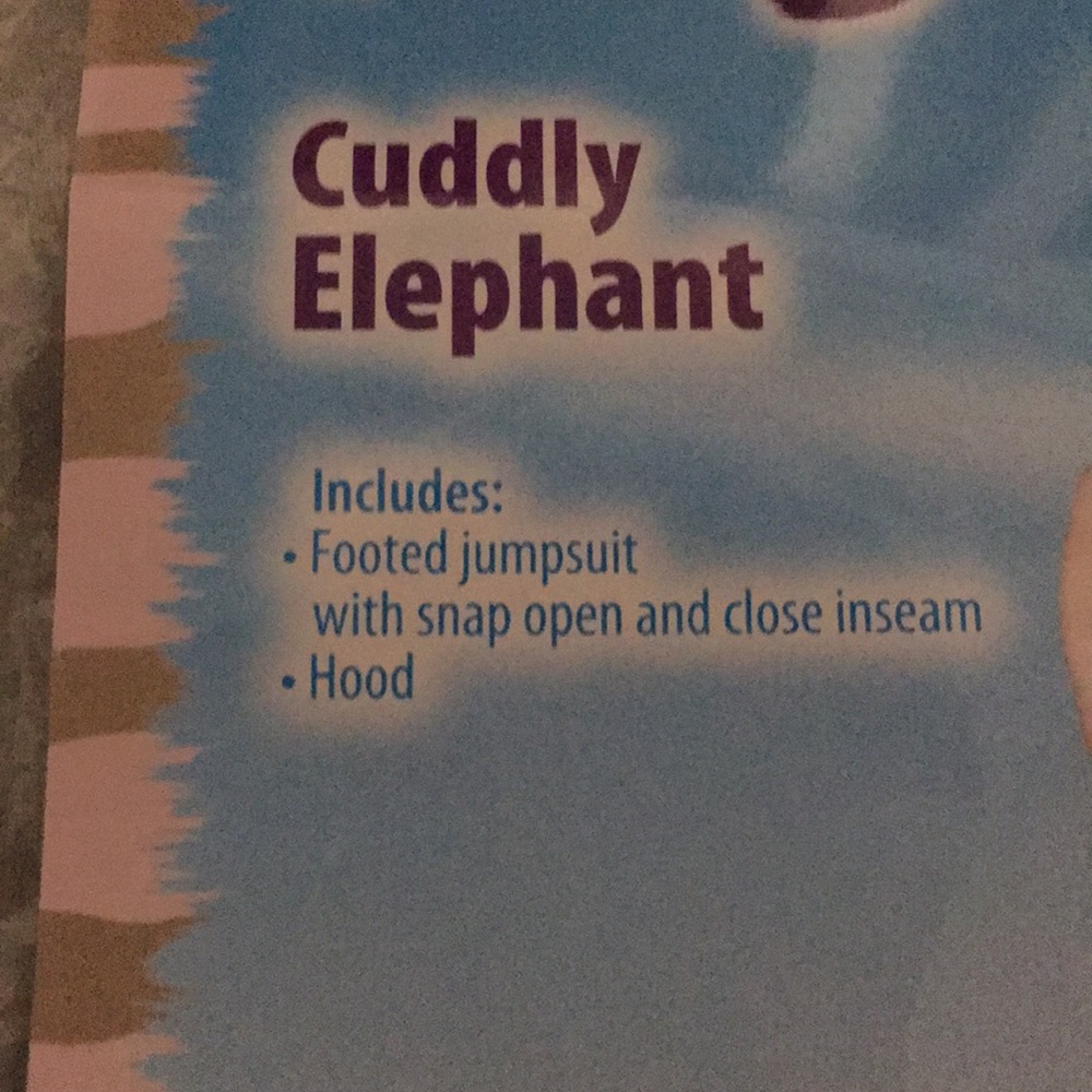 Halloween - 6-12 Month Cuddly Elephant Costume - Picture 2 of 3